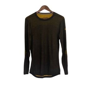 Smartwool Merino Wool Base Layer Shirt Mens Medium Black Thermal